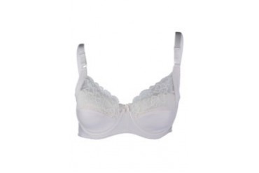 Underwire full coverage bra with lace accent