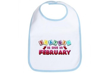 Brayden is Due in February.png Love Bib by CafePress