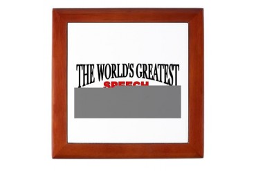 The World's Greatest Speech Therapist Tile Box Mother's day Keepsake Box by CafePress