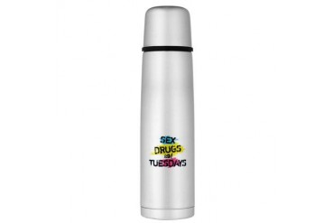 Sex Drugs And Tuesdays Large Thermos Bottle Vintage Large Thermosreg; Bottle by CafePress