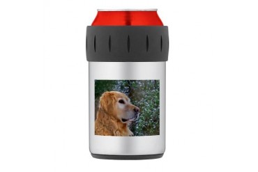 Golden Retriever Forest Thermos Can Cooler Pets Thermosreg; Can Cooler by CafePress
