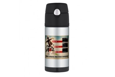 wpa 480.jpg Vintage Thermos Bottle 12oz by CafePress