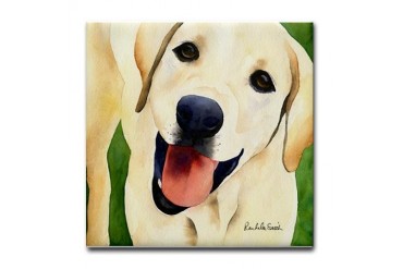 Yellow Lab 4 Tile Coaster