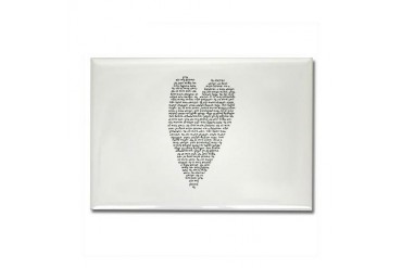 Black and white Rectangle Magnet by CafePress