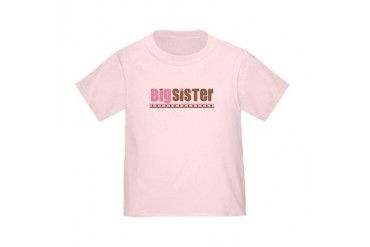 big sister pink brown Toddler T-Shirt