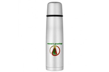 Reasons Greetings Large Thermos Bottle Atheist Large Thermosreg; Bottle by CafePress