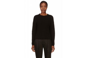 Helmut Lang Black Vaulted Texture Sweater