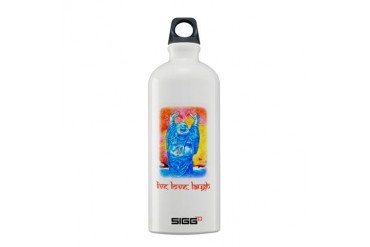 quot;Live, Love, Laughquot; Buddha - Sigg Bottle Love Sigg Water Bottle 0.6L by CafePress