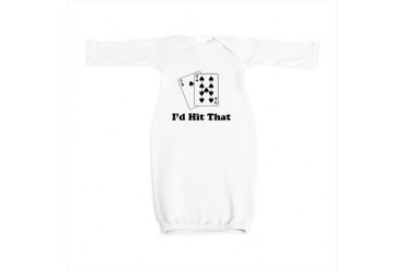 I'd Hit That Cards Cupsreviewcomplete Baby Gown by CafePress
