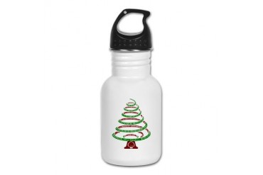 Christmas Tree Holiday Kid's Water Bottle by CafePress