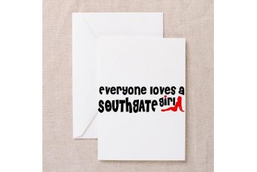 Everyone loves a Southgate Girl Michigan Greeting Card by CafePress