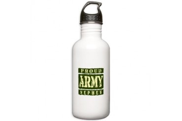 Proud Army Nephew Army Stainless Water Bottle 1.0L by CafePress