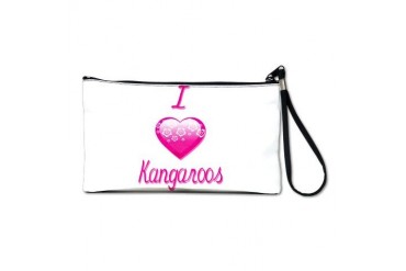 I Love/Heart Kangaroos Animals Clutch Bag by CafePress