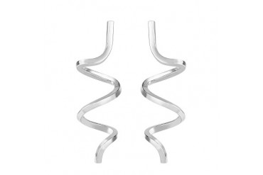 Sterling Silver Spiral Shape Drop Earrings