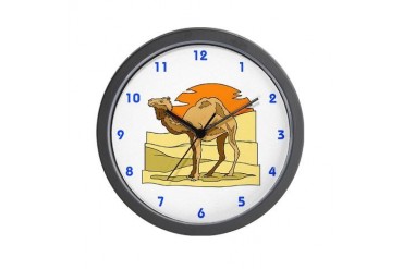 Camel In Desert Animals Wall Clock by CafePress