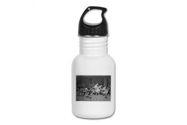 Startling Fall Cat Kid's Water Bottle by CafePress