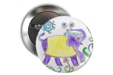 Elephant, Color Elephant 2.25 Button by CafePress