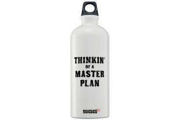 MASTER PLAN.jpg Music Sigg Water Bottle 1.0L by CafePress