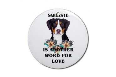 Swiss Mountain Dog Ornament Round Pets Round Ornament by CafePress