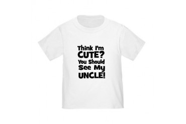 Think I'm Cute? Uncle - Black Toddler T-Shi