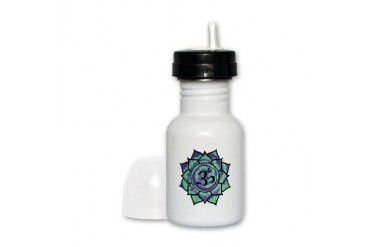 Teal and Purple Tie Dye Om Cool Sippy Cup by CafePress