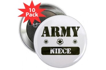 Army Niece Army 2.25 Button 10 pack by CafePress