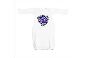Naumadd's Silver Purple Triquetra Celtic Baby Gown by CafePress
