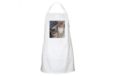Orange and Gray Tabby Kitty Cats Pets Apron by CafePress
