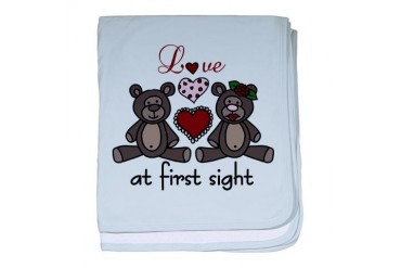 Love At First Sight Holiday baby blanket by CafePress