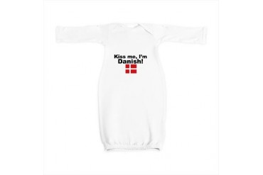 Kiss me, I'm Danish Viking Baby Gown by CafePress