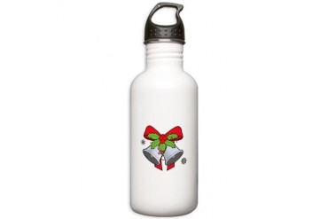 Christmas Bells with Bow Stainless Water Bottle 1. Penguin Stainless Water Bottle 1.0L by CafePress