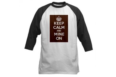 Keep Calm and Mine On Peace Baseball Jersey by CafePress