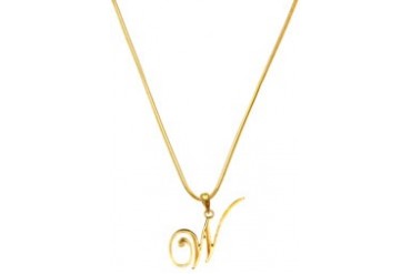 Edwardian Script Â“WÂ” Pendant