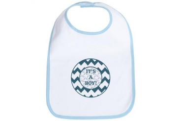 Coastal Its A Boy Baby Bib by CafePress