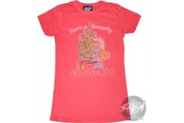 Smurfs Have a Smurfy Christmas Baby Doll Tee by JUNK FOOD