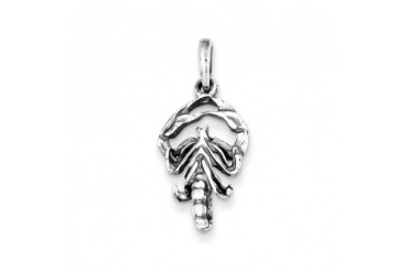 Scorpio the Scorpion Zodiac 3-D Pendant in Antiqued Sterling Silver