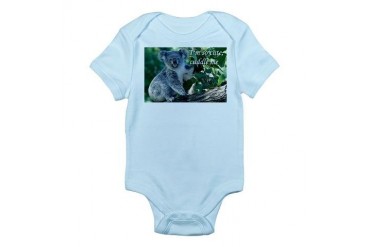I'm so cute, cuddle me: koala Funny Infant Bodysuit by CafePress