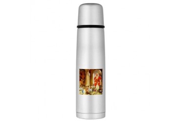 Santa His Elves Bake Cookies Large Thermos Bottl Funny Large Thermosreg; Bottle by CafePress
