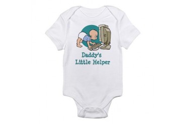 Daddy's Little Helper (Computer) Infant Creeper