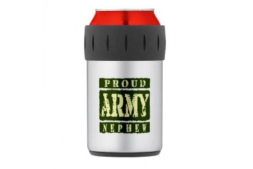 Proud Army Nephew Thermos Can Cooler Army Thermosreg; Can Cooler by CafePress