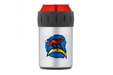 Bull Thermos Can Cooler Animals Thermosreg; Can Cooler by CafePress