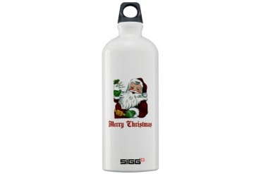 Santa Holiday Sigg Water Bottle 1.0L by CafePress