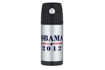 Obama 2012 Obama Thermos Bottle 12oz by CafePress
