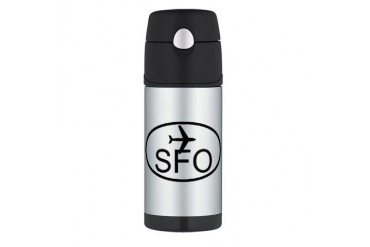 san fran airport.jpg Car Thermos Bottle 12oz by CafePress