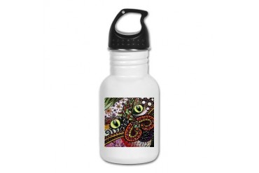 Cat Ink- Colour Animal Kid's Water Bottle by CafePress