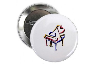 Piano Art Button Music 2.25 Button by CafePress