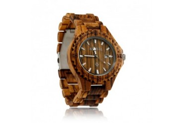 BEWELL Fashion Men s Zebrawood Wood Wrist Bamboo Watch Wooden Wristwatch