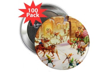 Santa's Elves at the North Pole 2.25 Button 100 Funny 2.25 Button 100 pack by CafePress