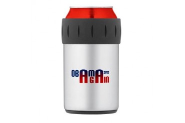 ObamaAgain Thermos Can Cooler Obama Thermosreg; Can Cooler by CafePress