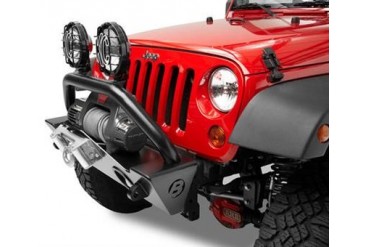 Bestop HighRock 4x4 Narrow Front Winch Bumper in Black 42933-01 Front Bumpers